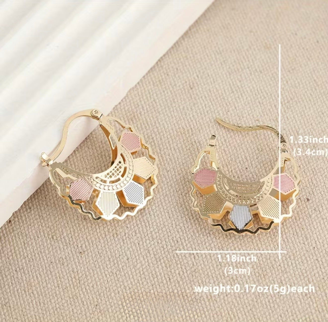 Large Gold-Plated Copper Hoop Earrings for Women – Fashion Jewelry for Weddings, Pageants, Parties, and Gifts